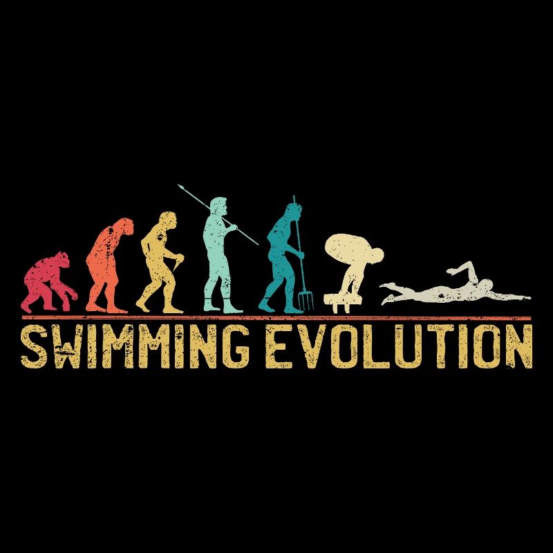 Schwimmen Evolution Fortschritt Illustration