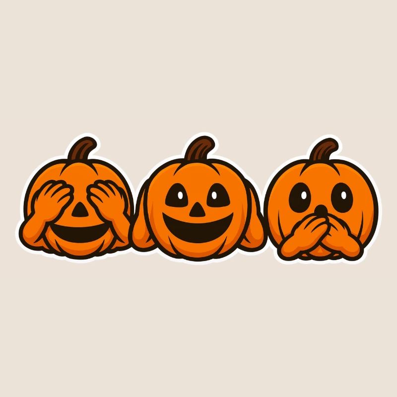 Halloween Pumpkins – The Three Wise Monkeys