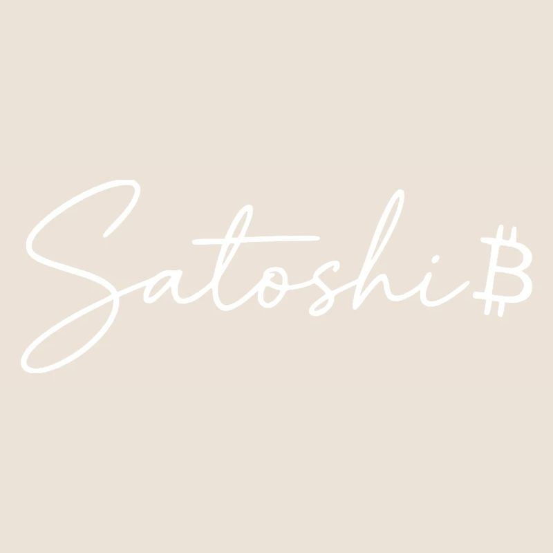 Satoshi Lettering Bitcoin Symbol Script Crypto