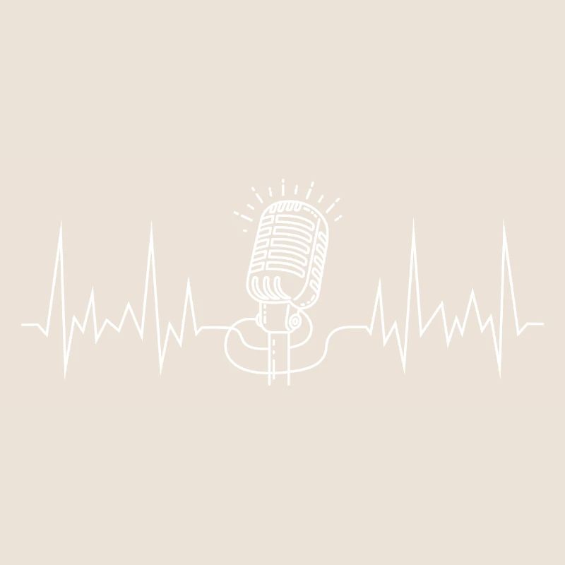 wave line microphone white