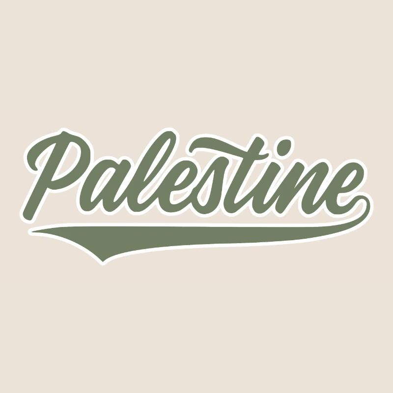 Palestine style baseball vert olive-blanc