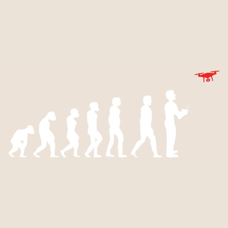 Evolution des Menschen Drohne Pilot