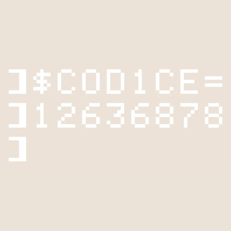 C0D1CE Codice 8-Bit Esadecimale Code Nerd Pix