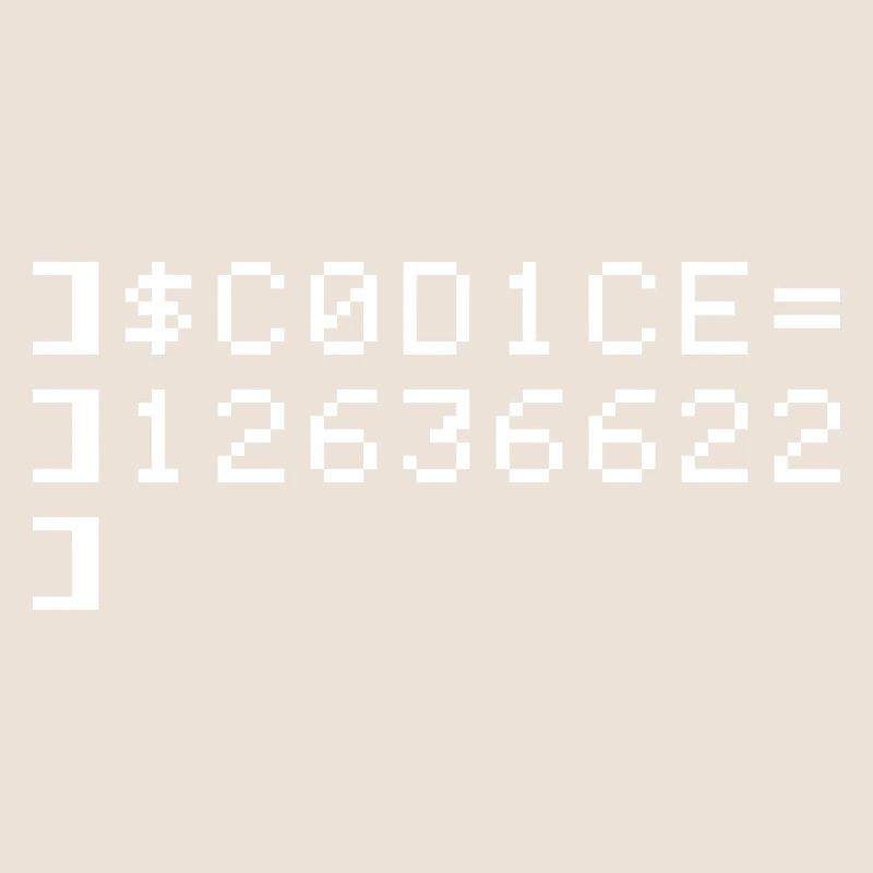 C0D1CE Codice 8-Bit Esadecimal Code Nerd Pix