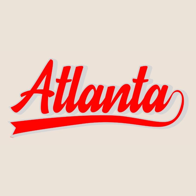 Atlanta Script Retro Logo