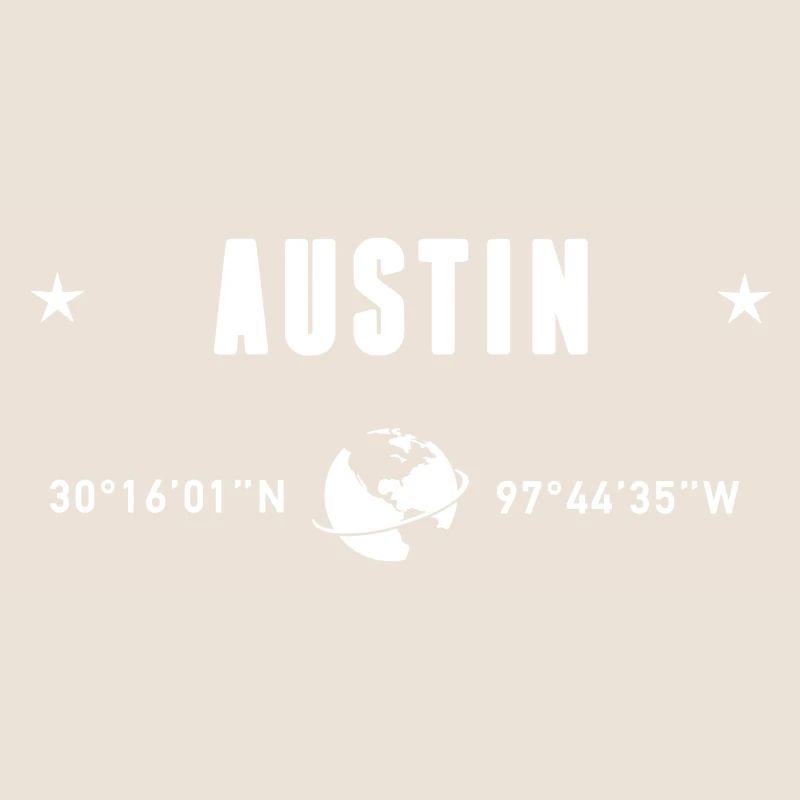 Austin Texas Coordinates Gps White
