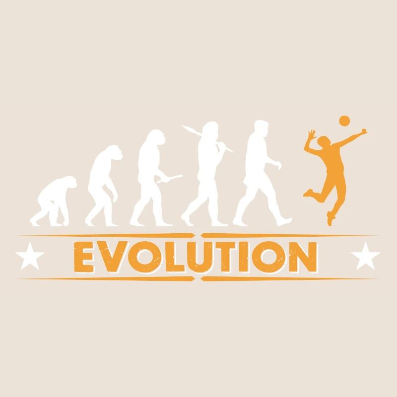 Volleyball Evolution - orange/weiss