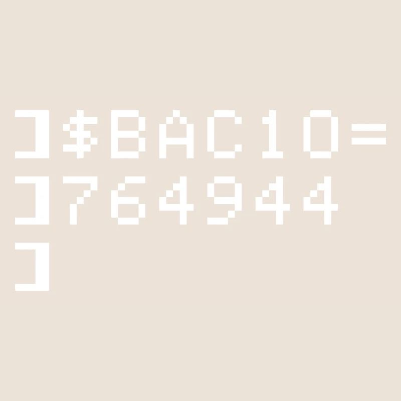 Bacio BAC10 8-Bit Esadecimale Code Nerd Pixel Art