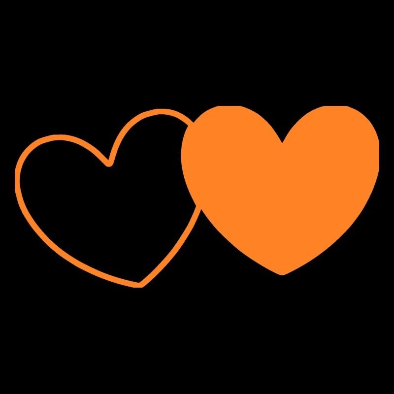 Saint Valentin Coeur Orange