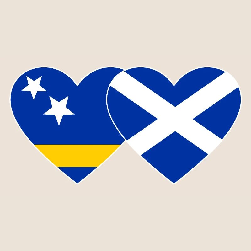 Cœur du drapeau de Curaçao en Écosse utilisé