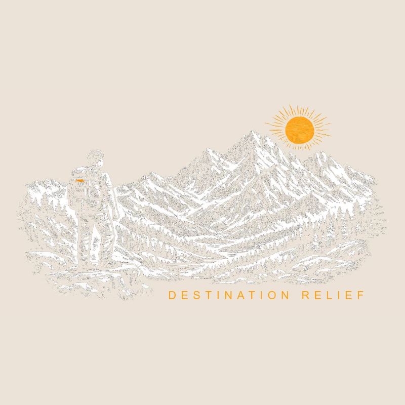 Hiker Sunrise Destination Relief Light