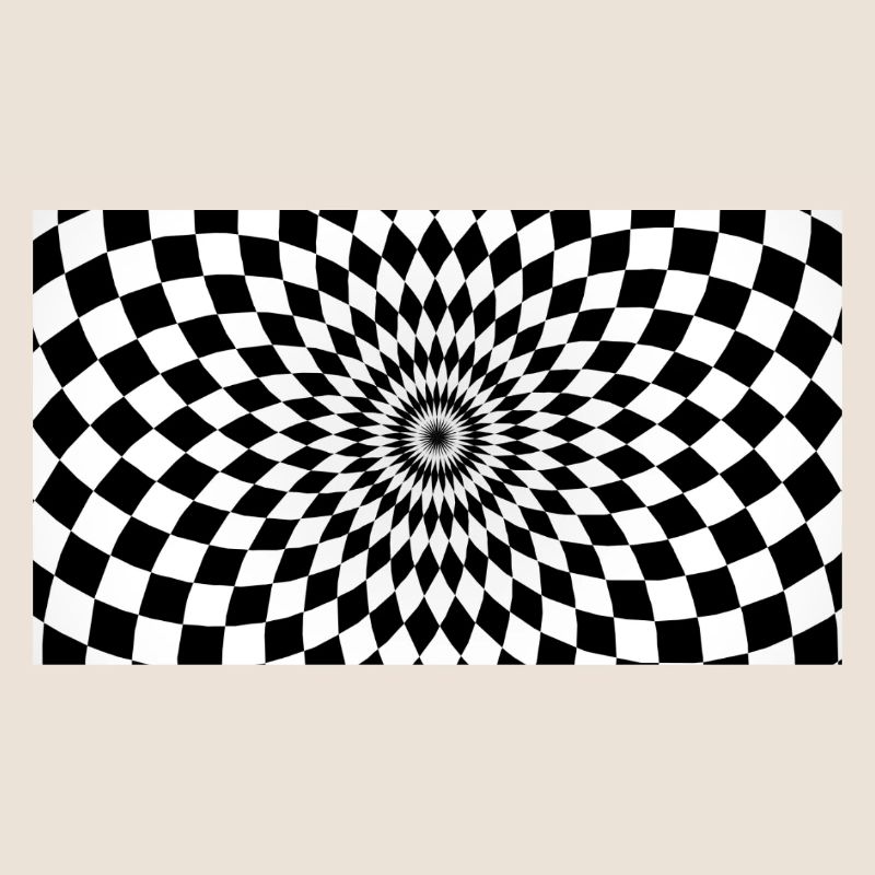 Optical Vortex Checker Illusion