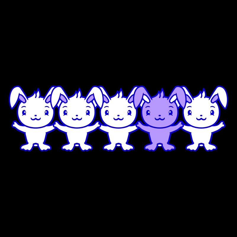 5 Hasen Freunde Unterschied Be Different Anders