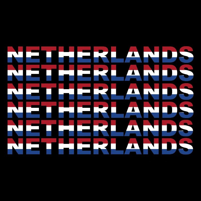 Texte des Pays-Bas dans les couleurs du drapeau