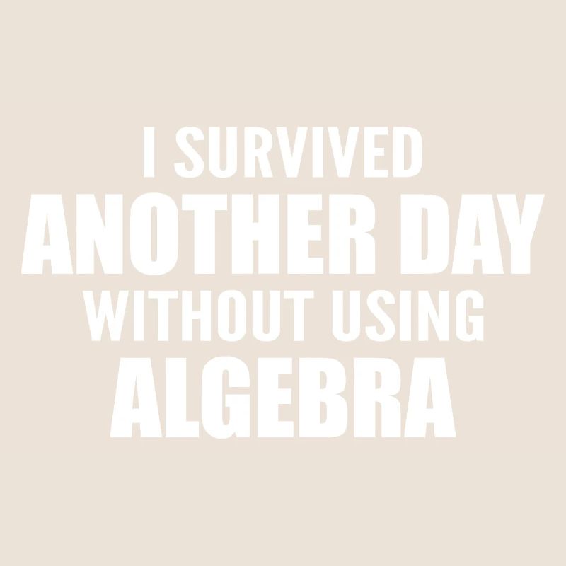 I survived without doing algebra today