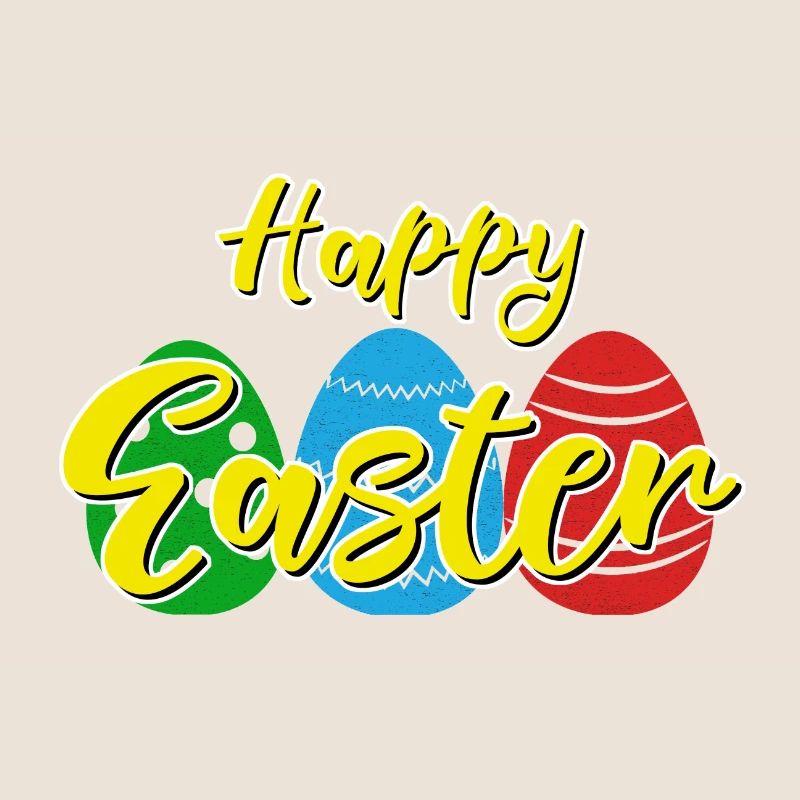 Happy Easter - Easter bunny Easter eggs celebration gift