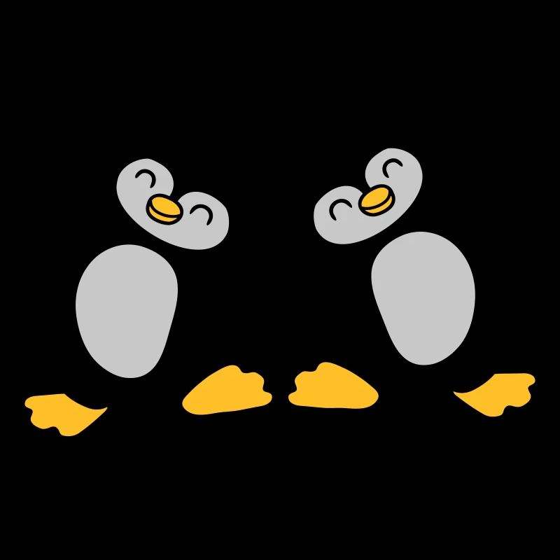 2 cute penguins dancing