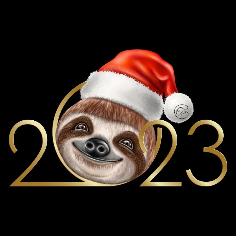 2023 New Year's Eve sloth