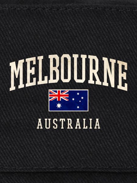 Melbourne, Australie, Design avec drapeau