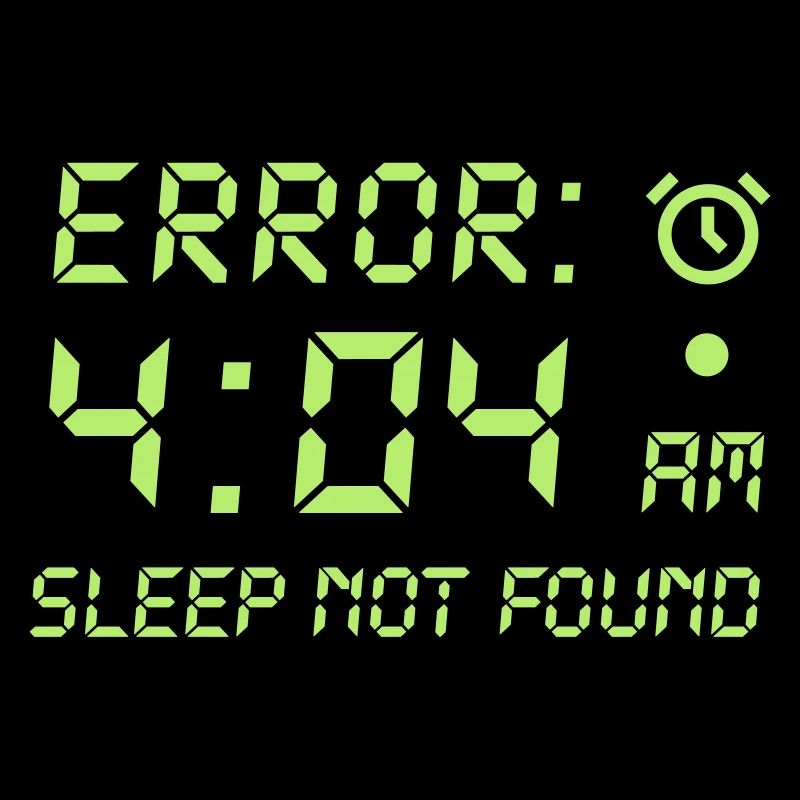 Fehler 404, Schlaf nicht gefunden lustige Programmierer Spieler