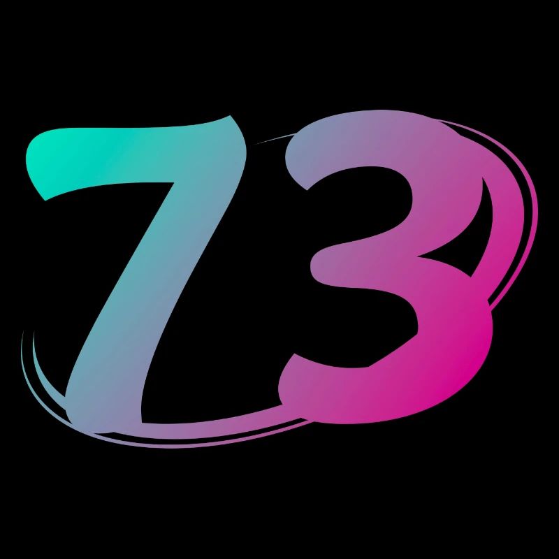 Numéro 73 multicolore