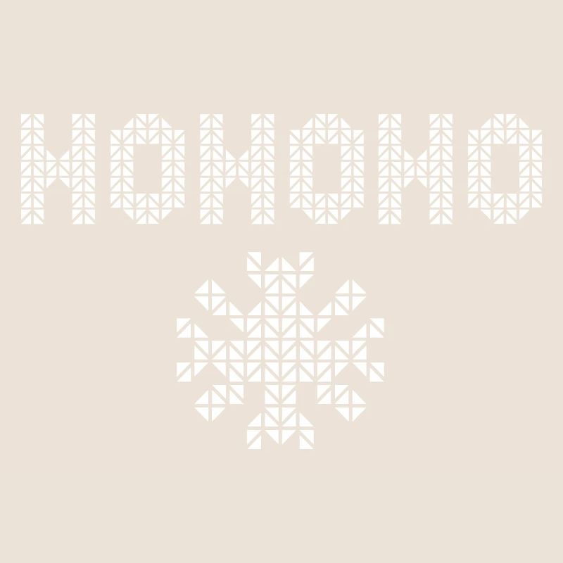 hohoho Snowflake Christmas Pixel Winter Logo