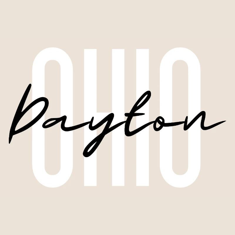 Ohio Script Overlay on Bold Block Letters