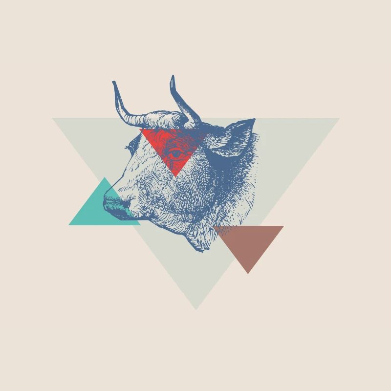 Conception de triangle de vache
