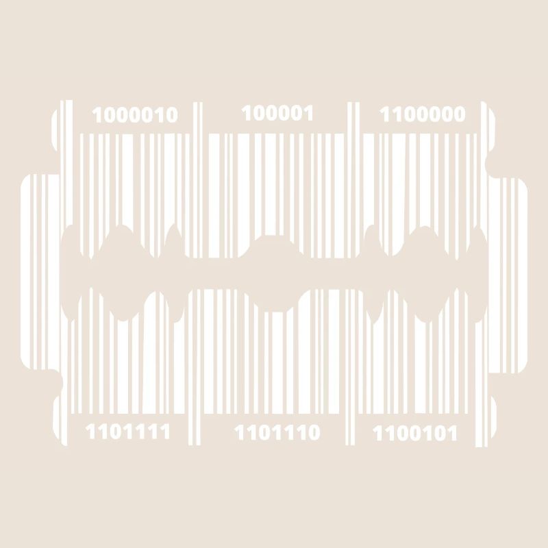 Razor blade with code