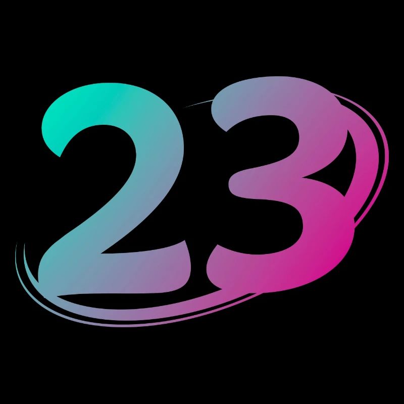 Numéro 23 multicolore