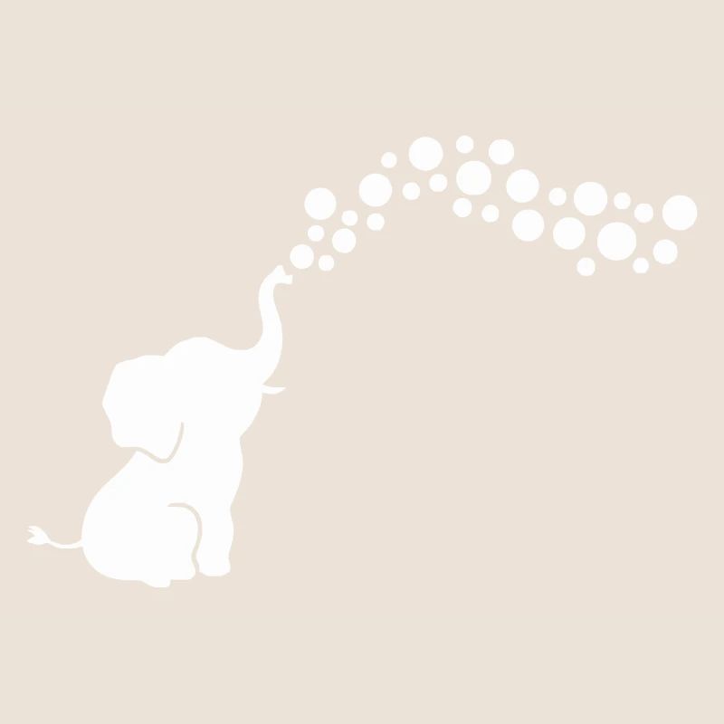 Playful Elephant Blowing Bubbles