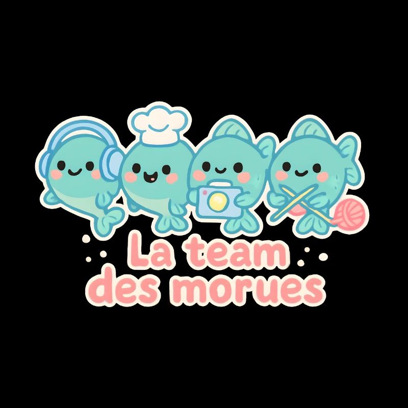 The team of cod nautical mascots