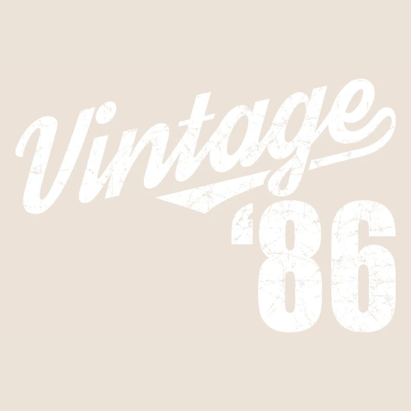 Design rétro vintage 86 script