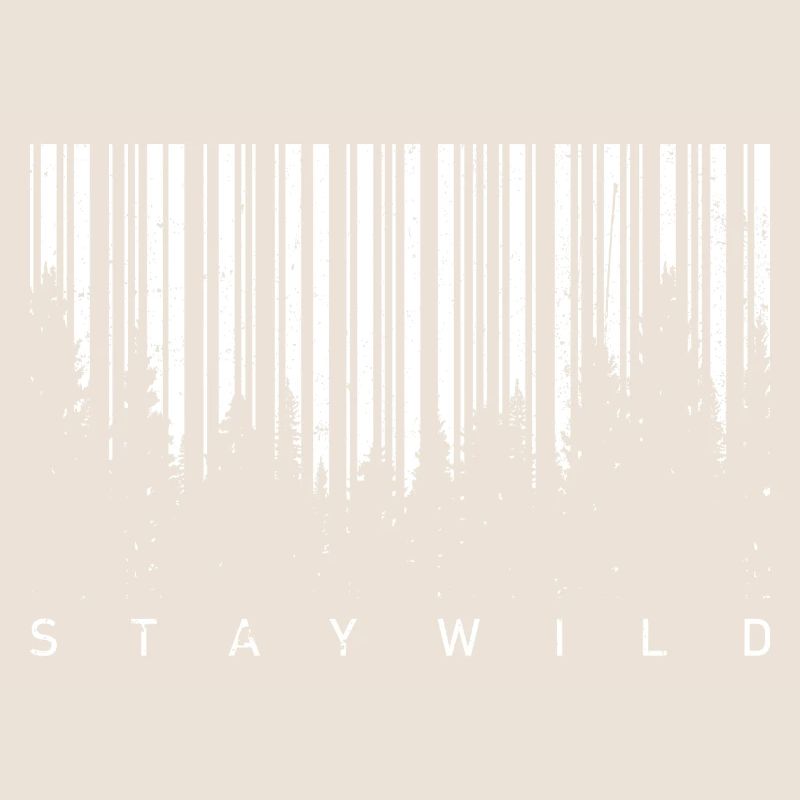 Silhouette de code-barres forestière