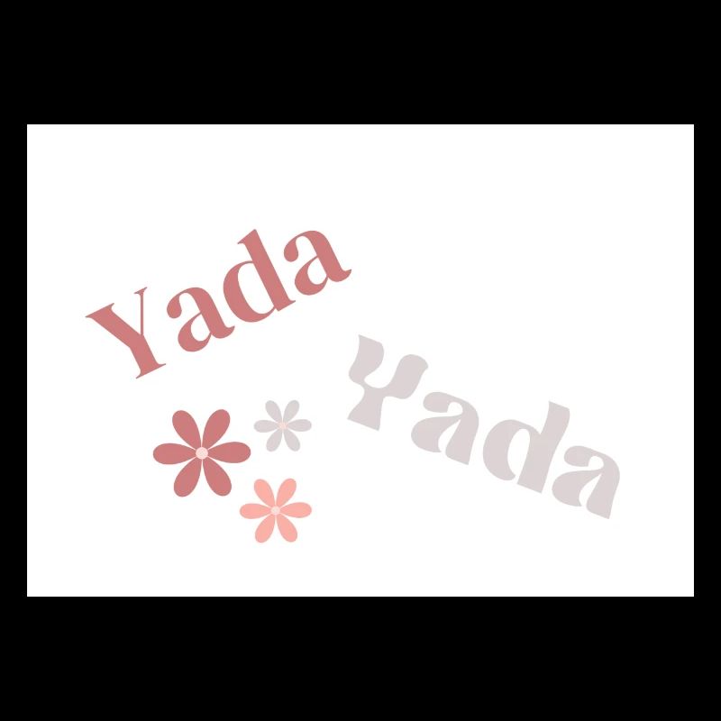 Yada Yada Typography, Simple Brown and Grey Words