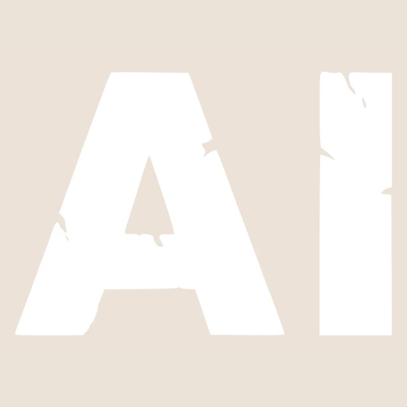 AI Artificial Intelligence Text Grunge Vektor