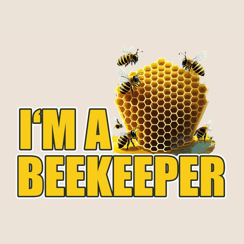 Ich bin ein cooler stolzer Imker-Logo-Designer
