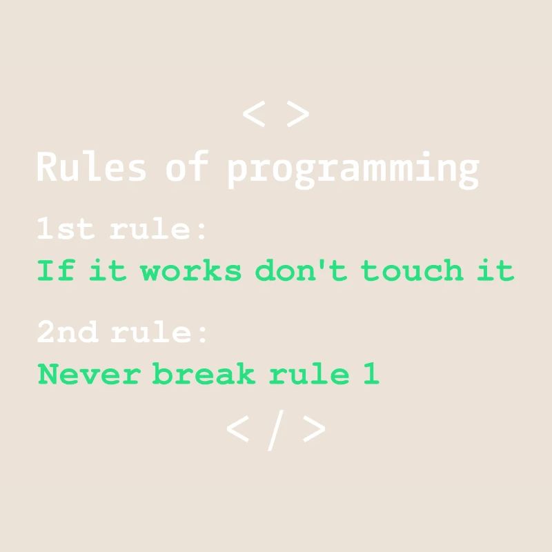 Rules of programming