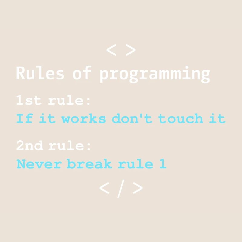 Rules of programming