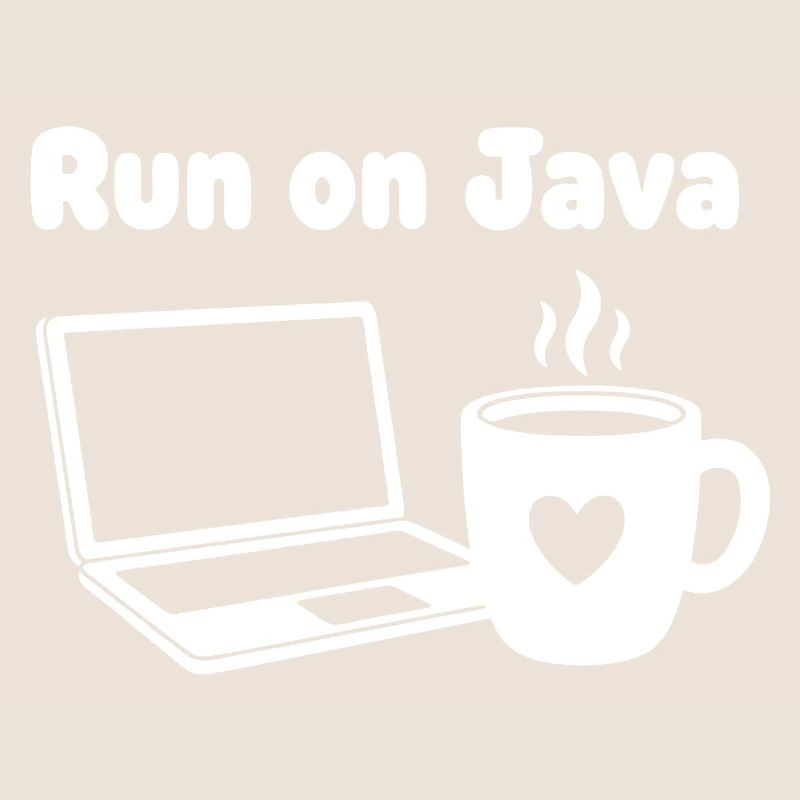 Java Lauf Café Laptop Herz