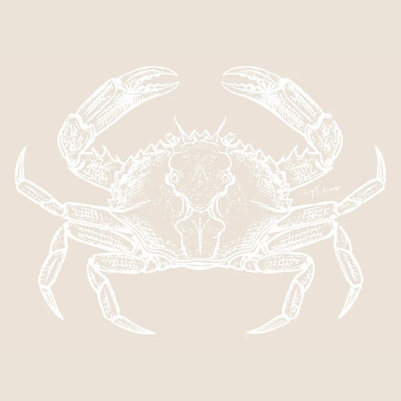 Crab Line Art-Emblem