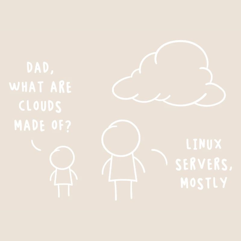 Linux Server Cloud Computing Funny Saying