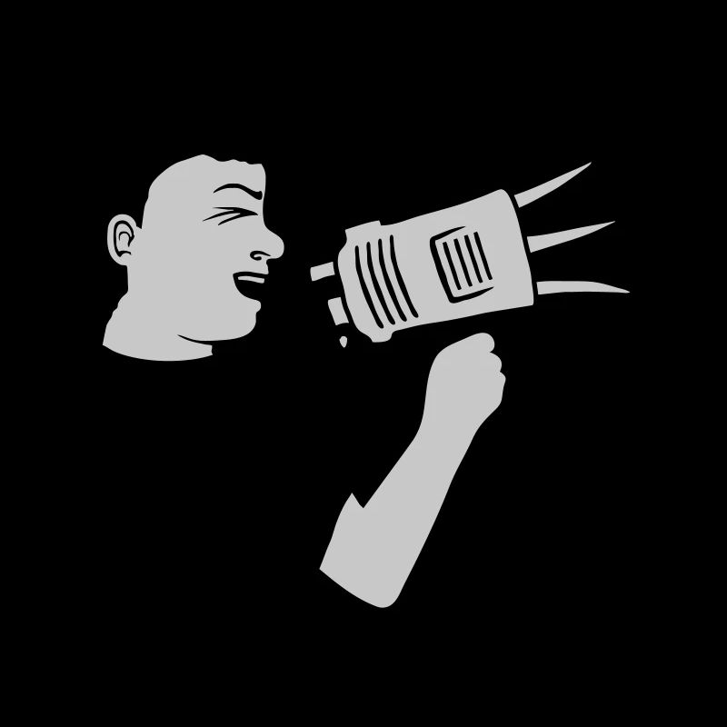 Demonstration Megafon Propaganda Mann