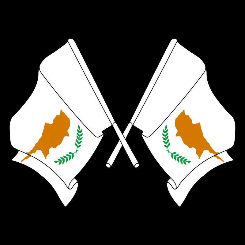 Two flags Cyprus