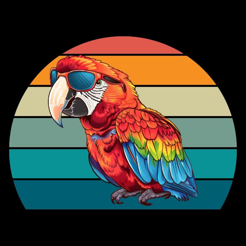 Papagei Retro Vogel Sommer
