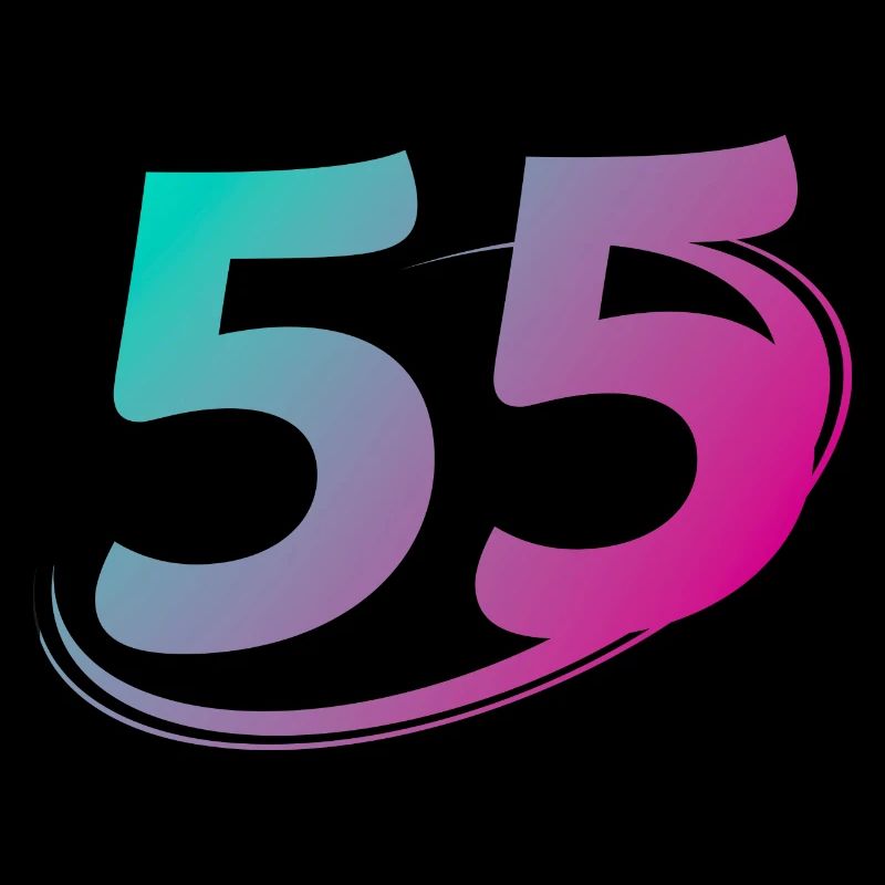 Nummer 55 mehrfarbig