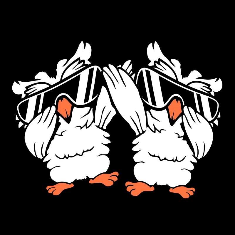 2 Eulen Dabbing Dab Dance Pose Geste Sonnenbrille