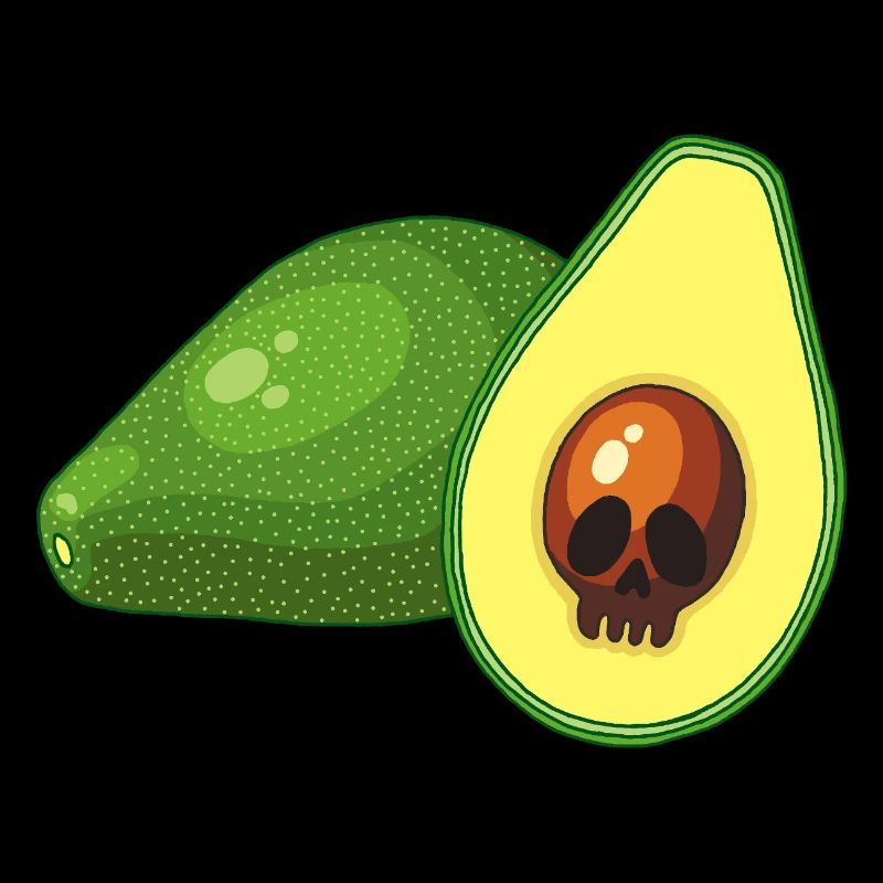 Avocado skull