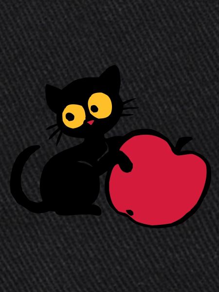 Kitten with apple