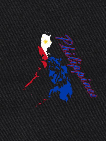 Philippinen Flaggenkarte Script